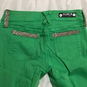 Allen B size 28 rhinestone crop pants